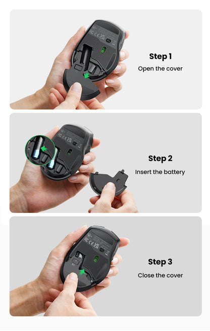 UGREEN Quiet Wireless Mouse for Laptop & MacBook – 4000 DPI