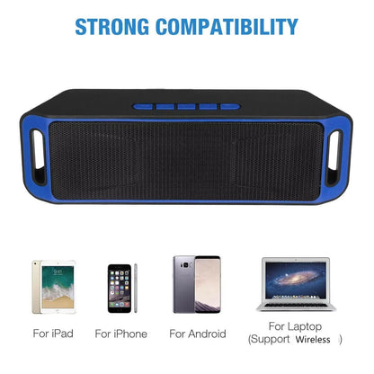 Portable Wireless Bluetooth speaker -compatible MP3 Player USB TF Card FM Radio Stereo Bass Subwoofer Outdoor Speaker
