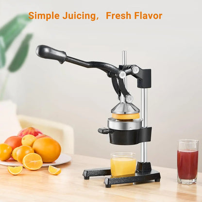 Cast-Iron Hand-Press Juicer for Citrus Fruits