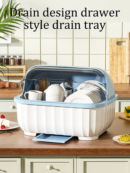 Multipurpose Kitchen Drain Cabinet with Lid & Utensil Organizer