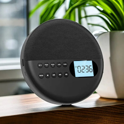 Portable Is CD Player Two-way Bluetooth 5.0 Built-in Speaker HIFI CD Music Walkman ASP Rechargeable USB Lossless Playback