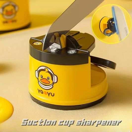 Suction-Base Knife Sharpener for Chef and Damascus Knives