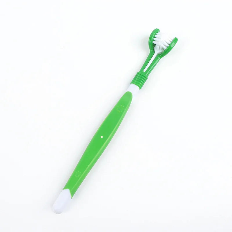 3-Sided Pet Toothbrush Dog Plastic Toothbrush Removing Bad Breath Tartar Cleaning Mouth Pet Dental Care Cat Cleaning Mouth