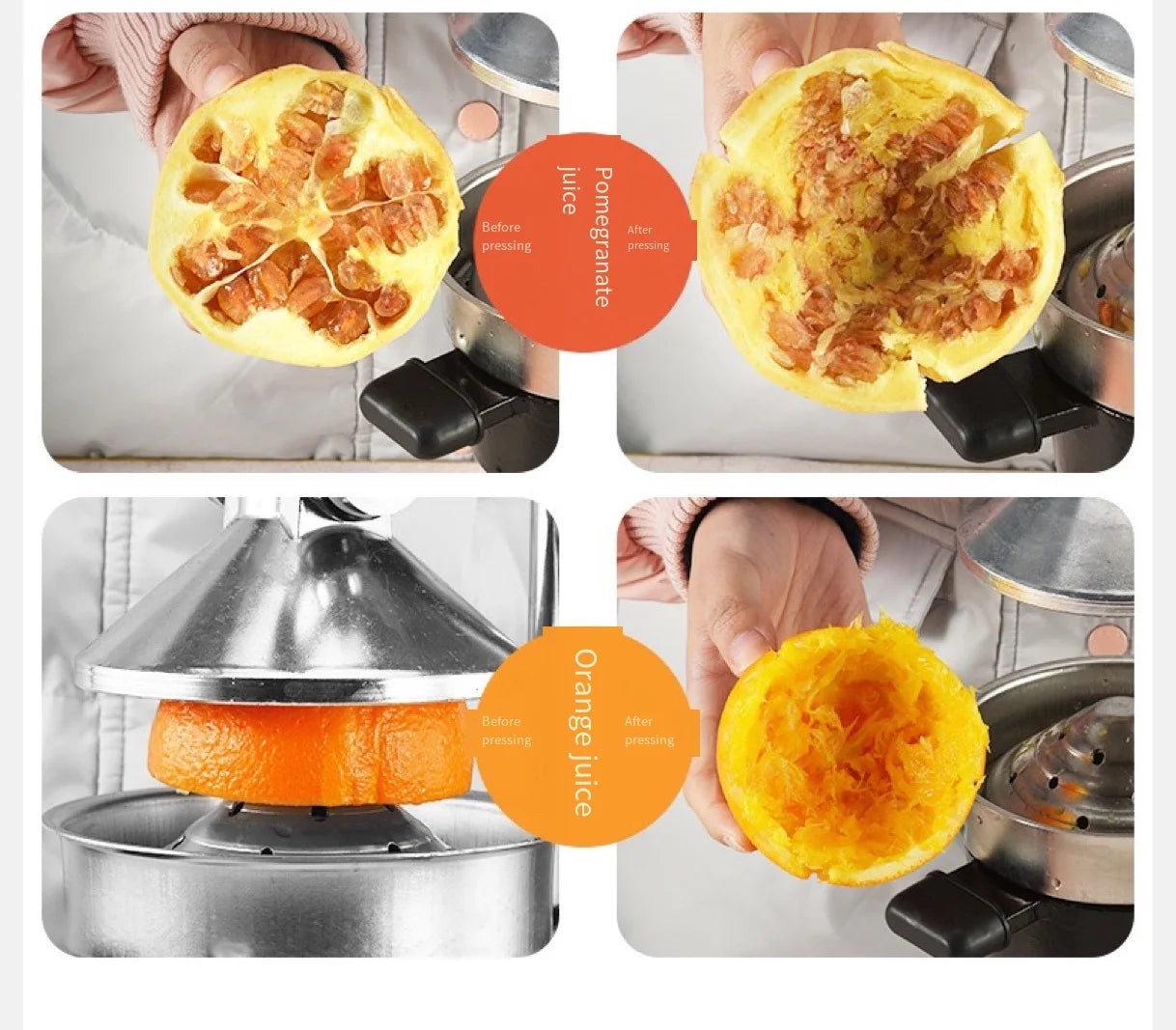 Cast-Iron Hand-Press Juicer for Citrus Fruits