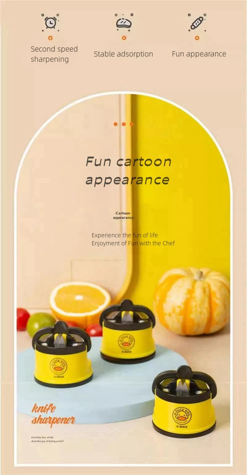 Suction-Base Knife Sharpener for Chef and Damascus Knives