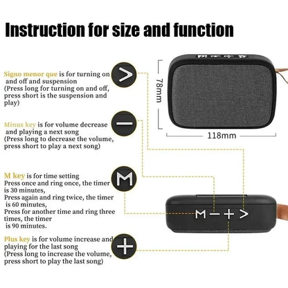 Portable Fabric Bluetooth Speaker, Wireless Connection, Outdoor Sports, Stereo Audio, Support Tf Card, Mobile Phone, Universal